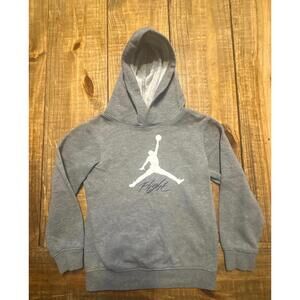 Jordan Kids Gray Flight Hoodie Sweatshirt Size 5 6 Years boys